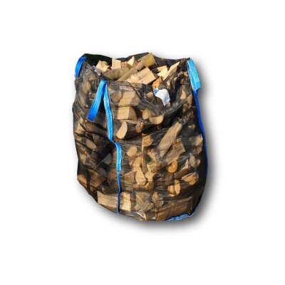 Big Bag für Holz 100 x 100 x 120 cm belüftet 4- seitig Netz und Sterneneboden 1200 Liter Inhalt 1000 kg Traglast