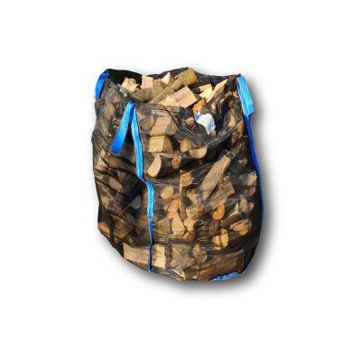 Big Bag für Holz belüftet 4- seitig Netz und Sterneneboden 100 x 100 x 120 cm 1200 Liter 1000 kg Traglast