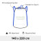KMF Enstsorgungssack 140 x 220 cm mit Kordel im Saum + 2 Hebschlaufen 700 Liter
