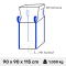 BIG BAG 90 x 90 x 115cm für Saatgut, Kies, körniges Material mit Schürze zum Zubinden + Auslauf 930 Liter 1.000 kg Traglast 5er Set