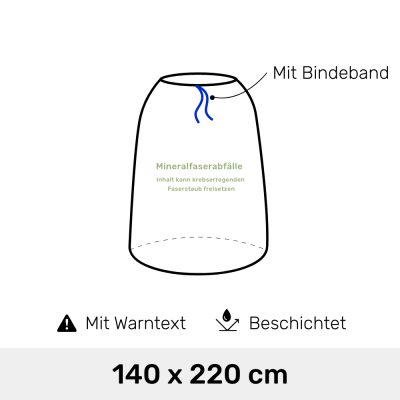 KMF Entsorgungssack 140 x 220 cm mit Bindeband und...