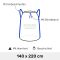 KMF Entsorgungssack 140 x 220 cm mit Bindeband + 2 Hebeschlaufen 700 Liter 5er Set