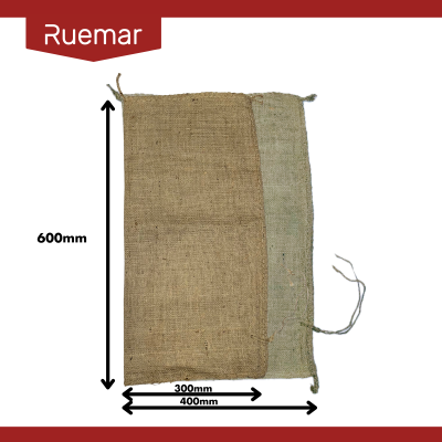 Jute Sandsäcke mit Bindeband 40 x 60 cm unbefüllt