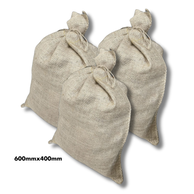 Jute Sandsäcke mit Bindeband 40 x 60 cm...