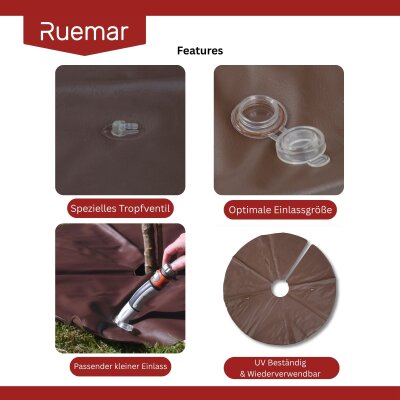 PVC-Baumbewässerungssack 55L "Ring" - 420 g/m² ohne Schloss